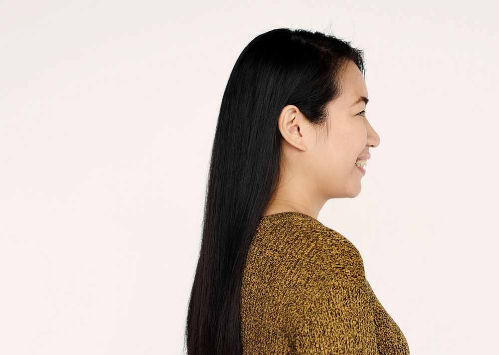 Asian Woman Smiling Happiness Portrait Concept