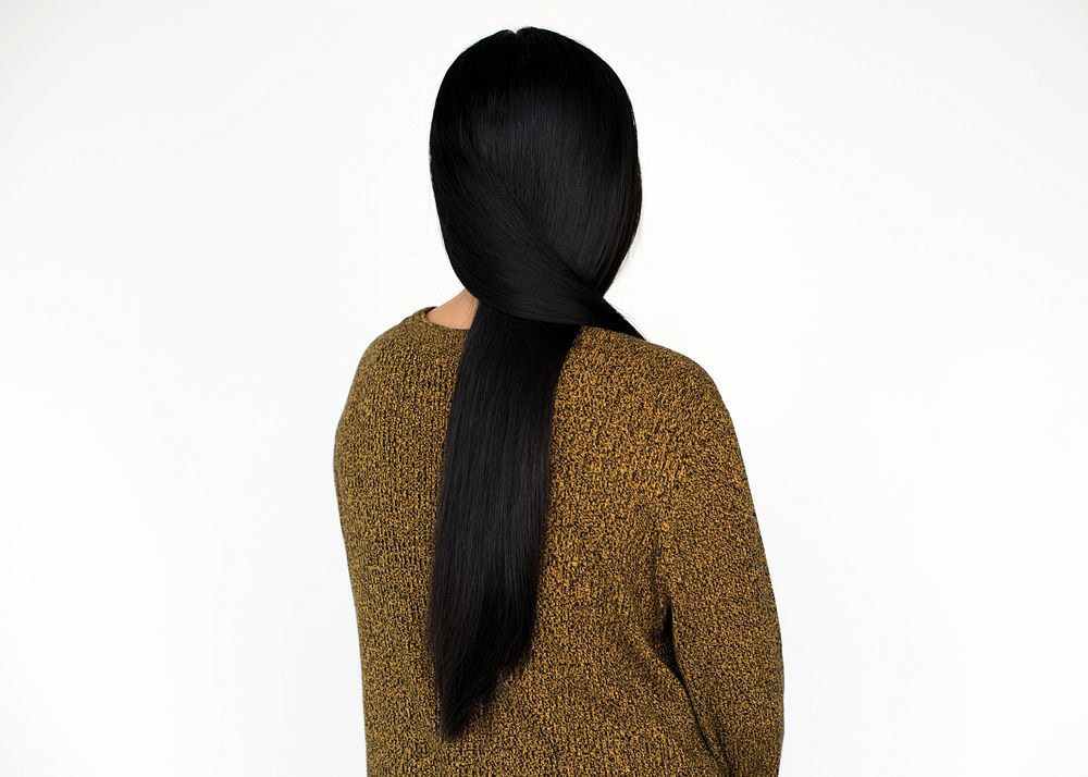 Woman Long Hair Rear View Portrait Concept