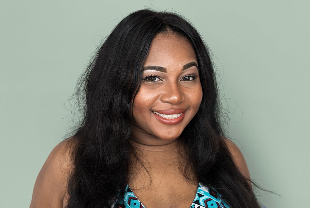 African Woman Smiling Happiness Portrait Concept