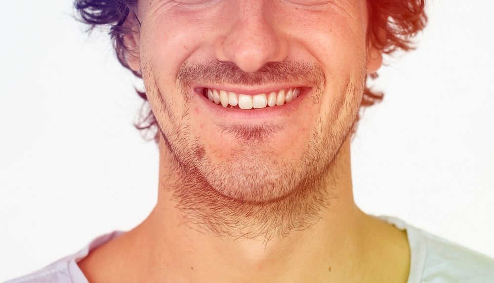 Beard Man Smile Face Expression Studio Portrait