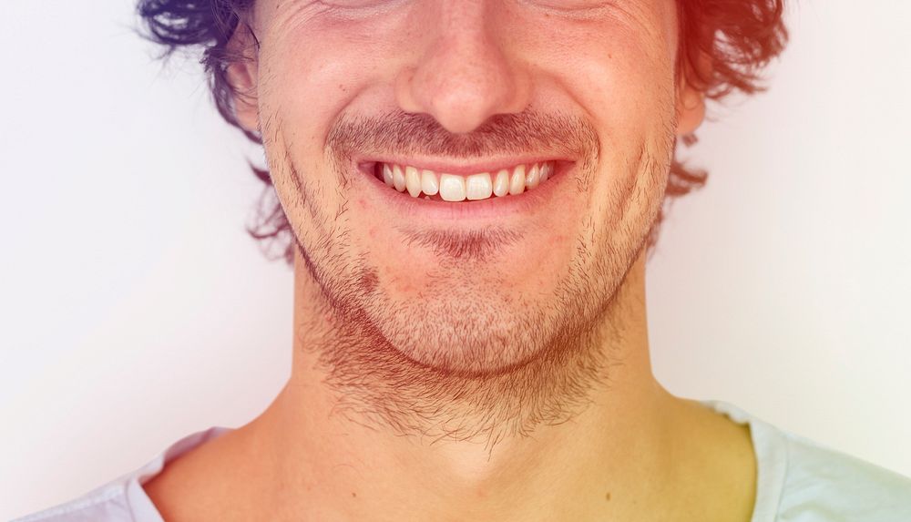 Adult Man Smile Face Expression Portrait Studio