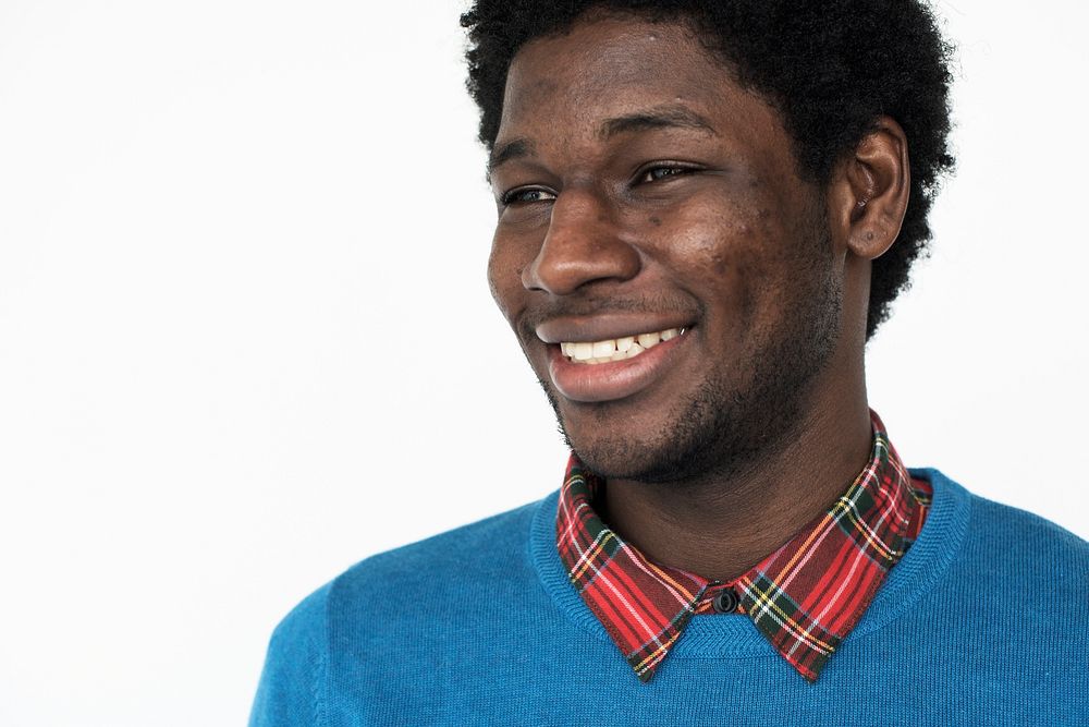 African American Man Portrait Casual Cheerful Concept
