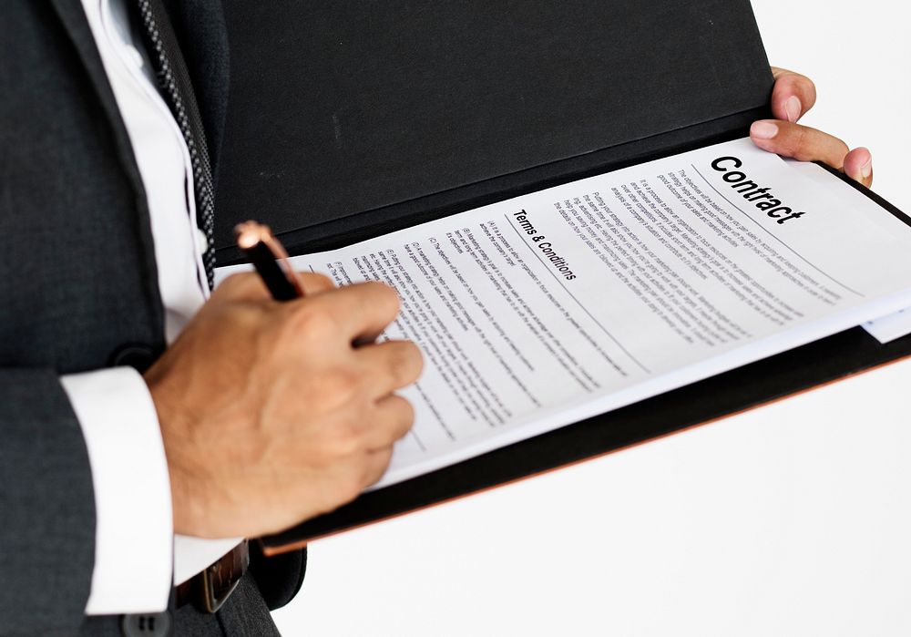 Man Sign Contract Business Concept