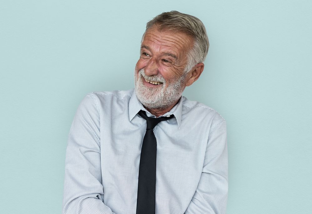 Caucasian Mature Business Man Smiling