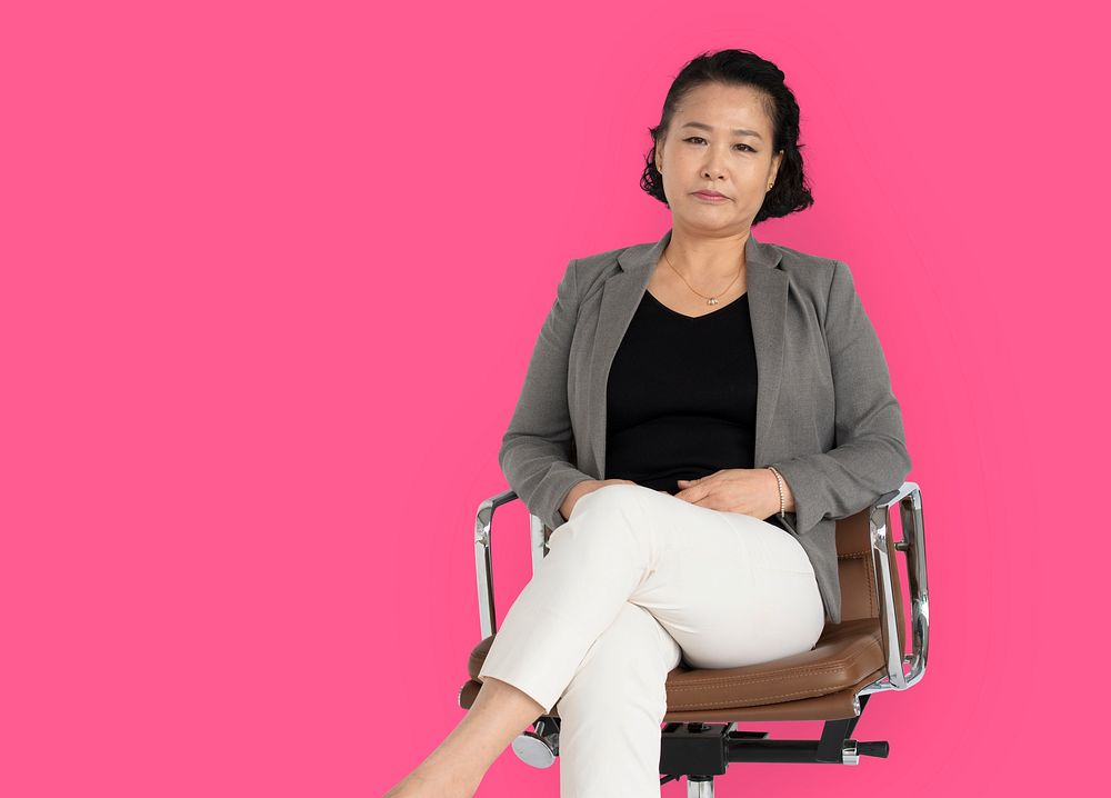 Asian Business Woman Sitting