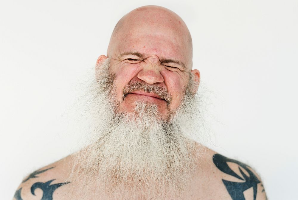 Worldface-Smiling american man in a white background
