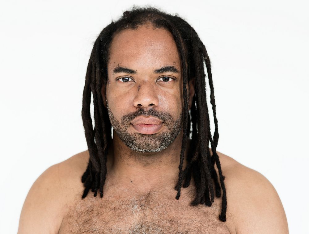 Portrait of an African American man with braids