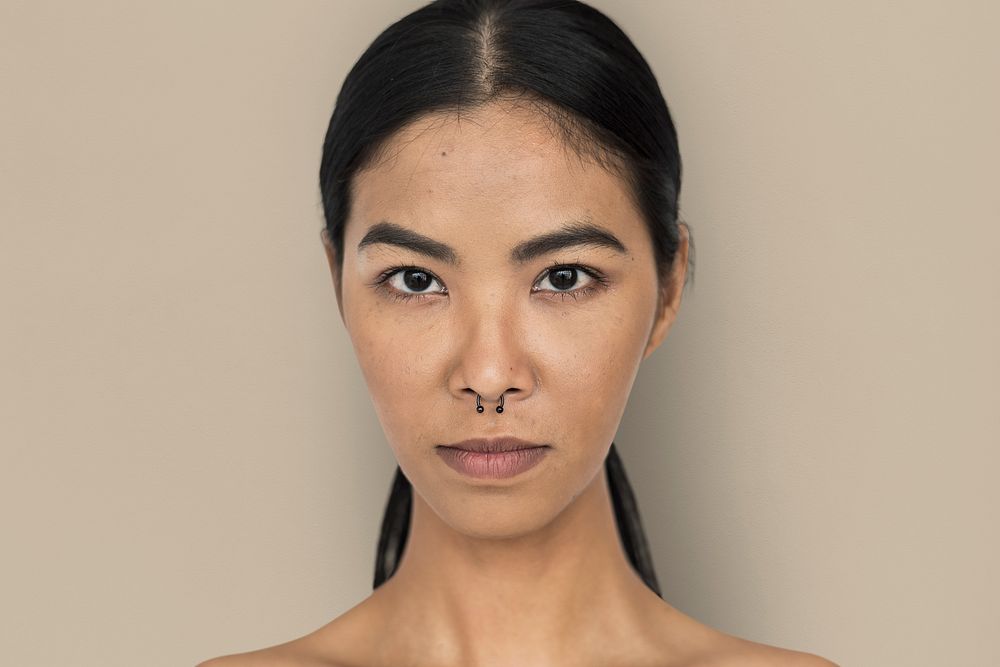 Woman Pierced Nose Ring Confidence Self Esteem Portrait