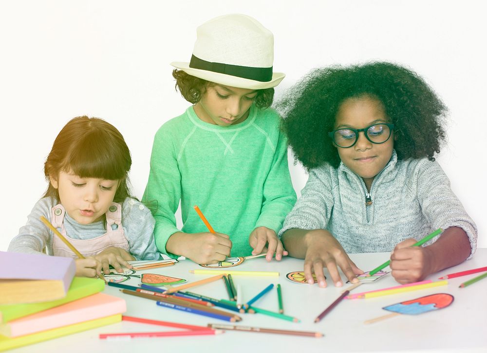 Kids participating in drawing activity