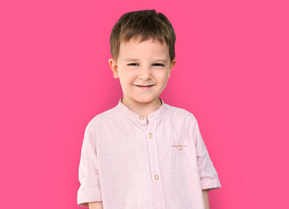 Caucasian Little Boy Smile Happy Cheerful