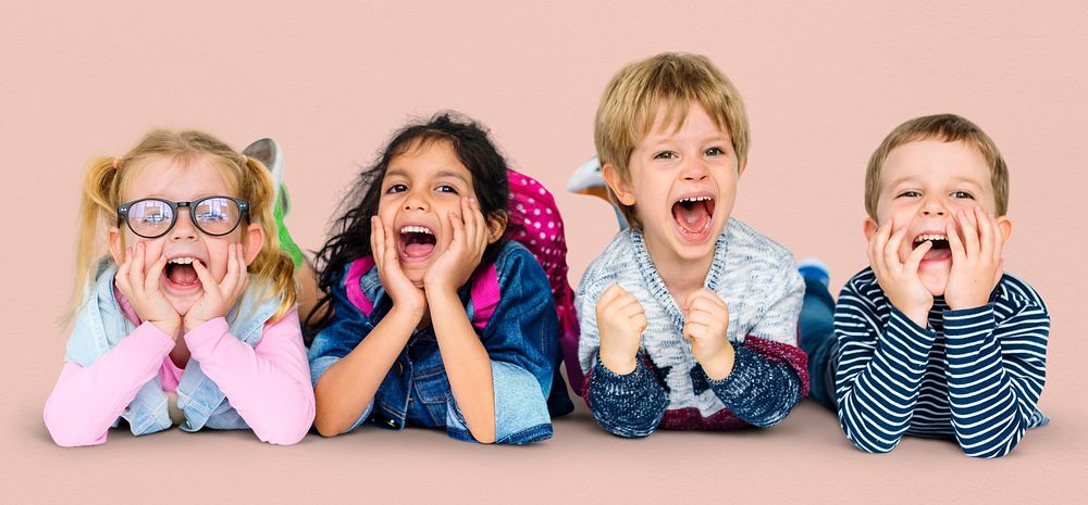 Little Children Laying Down Smiling | Premium Photo - rawpixel