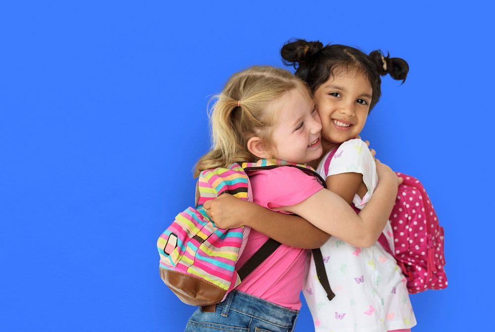 Little Girl Children Smiling Happiness Friendship