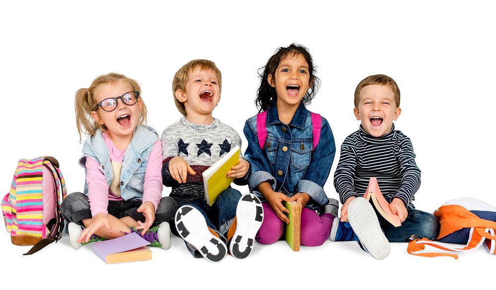 Children Smiling Happiness Friendship Togetherness School Education