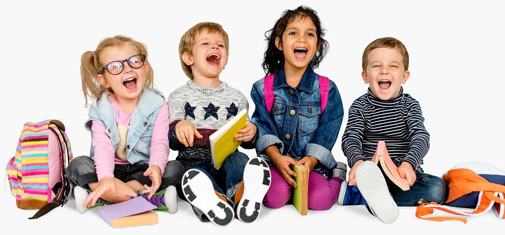 Children Smiling Happiness Friendship Togetherness School Education
