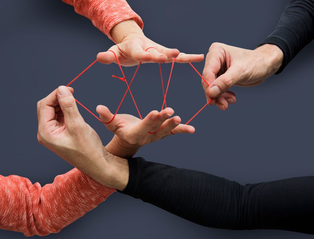 Hands Playing String Game Creativity Photo rawpixel