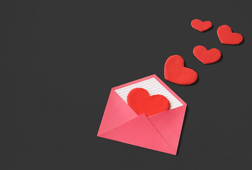 Love Letter Hearts Romance Lovey Dovey