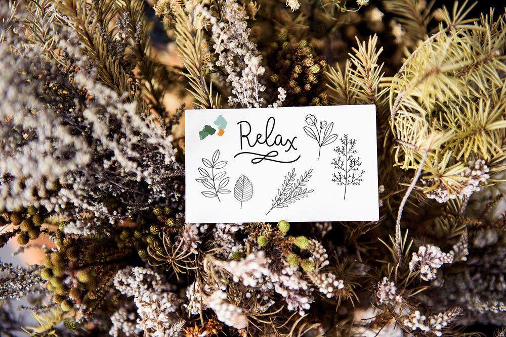 Floral Botany Name Card Word