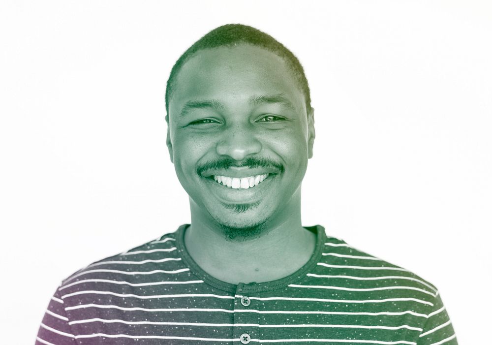 Face portrait of a man smiling