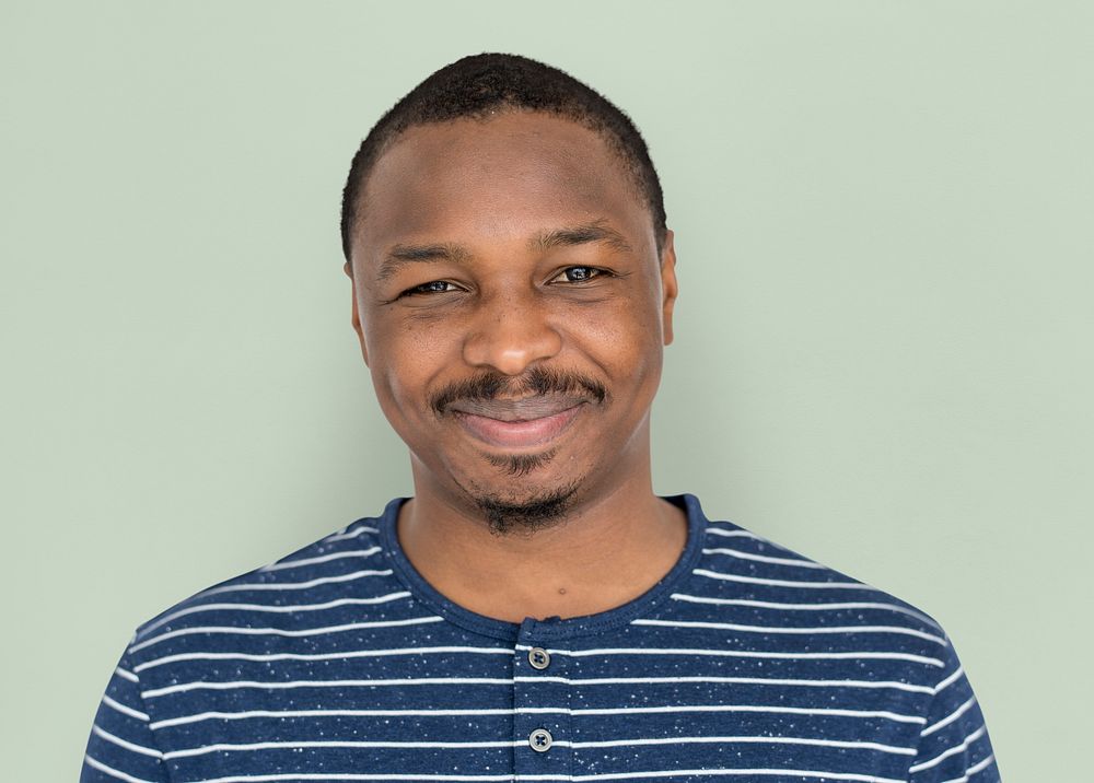 African Descent Man Smiling Happy
