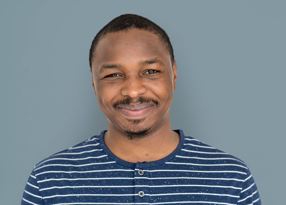 African Descent Man Smiling Happy