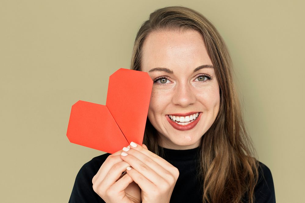 Woman Smiling Happiness Heart Love Romance