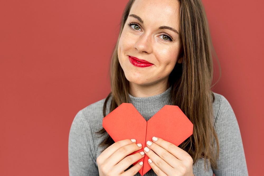 Woman Smiling Happiness Heart Love Romance