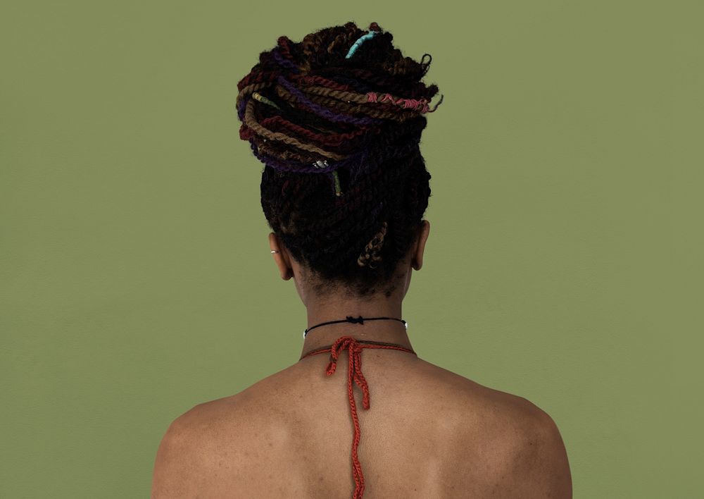 African Descent Woman Back View