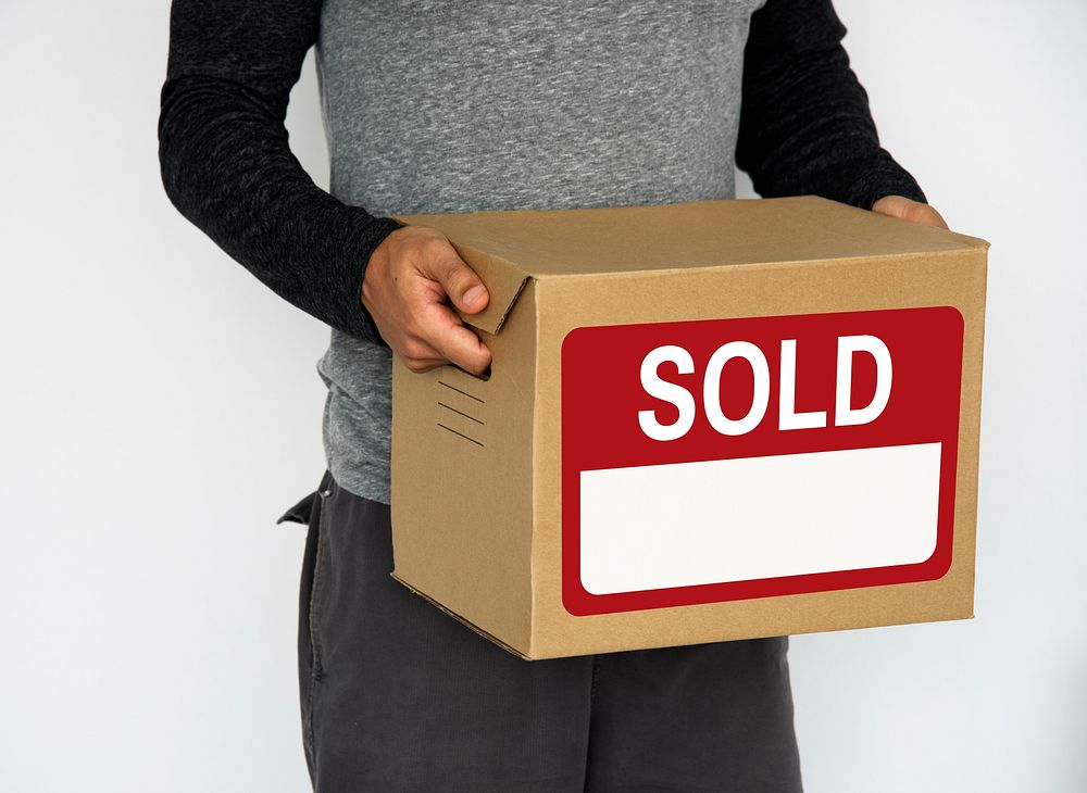 Parcel with sold banner
