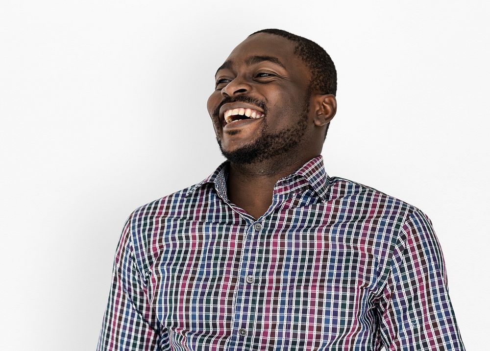 African Man Smiling Happiness Studio Portrait