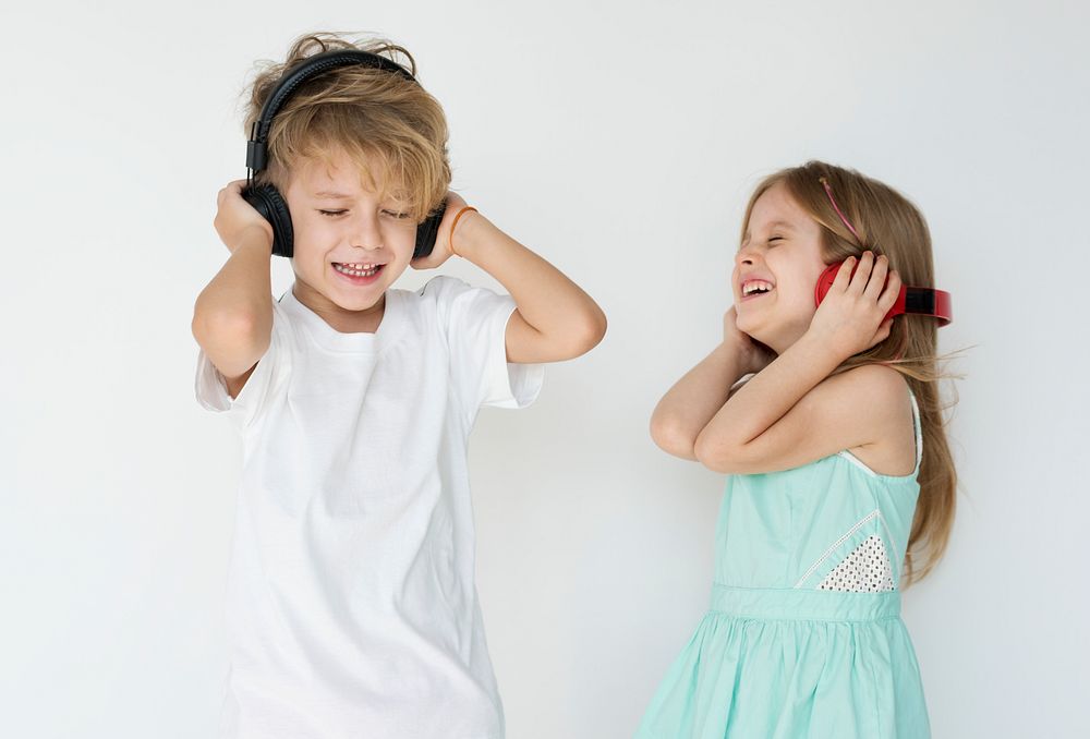 Kids listening to music