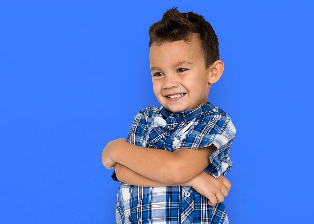 Little Boy Folding Arms Smiling