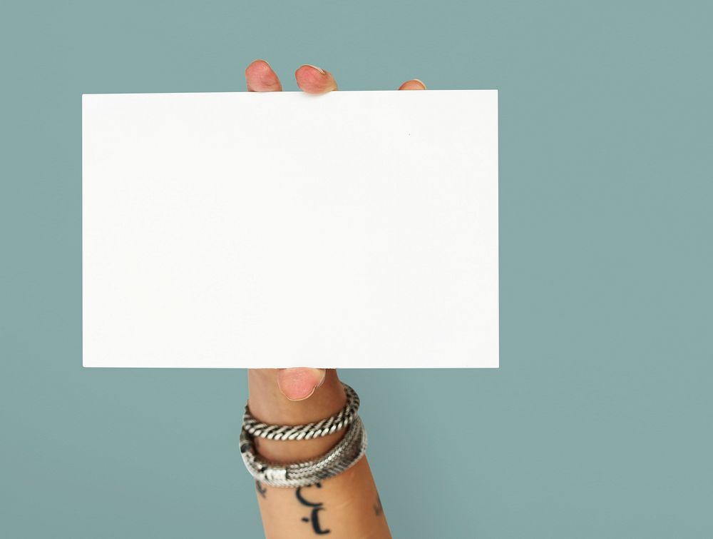 Blank Mock-up Placard Paper Template Empty