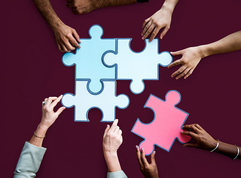 Togetherness Connection Teamwork Jigsaw Game