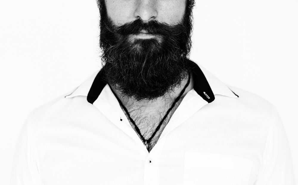Beard Man Gesture Portrait Studio