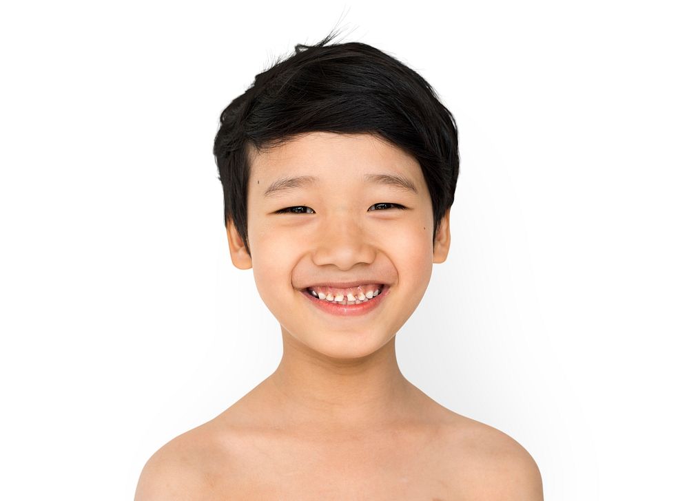 Boy Smiling Studio Portrait Concept