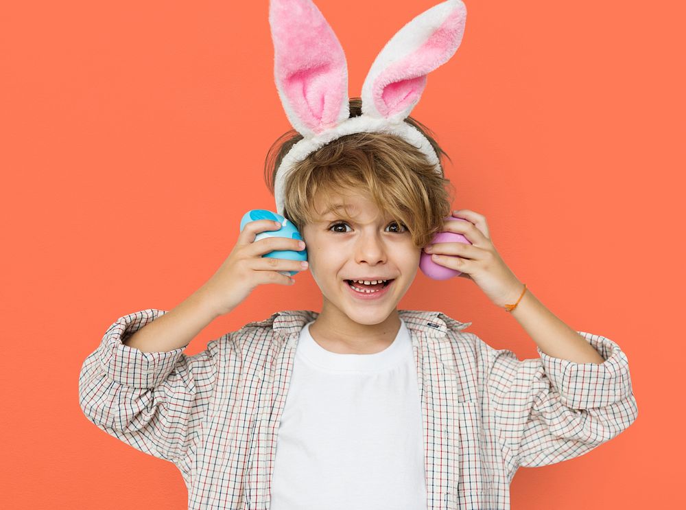 Boy Smiling Easter Holiday Concept