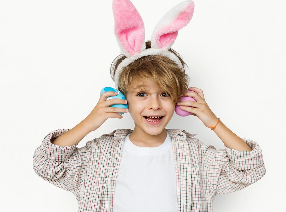 Boy Smiling Easter Holiday Concept