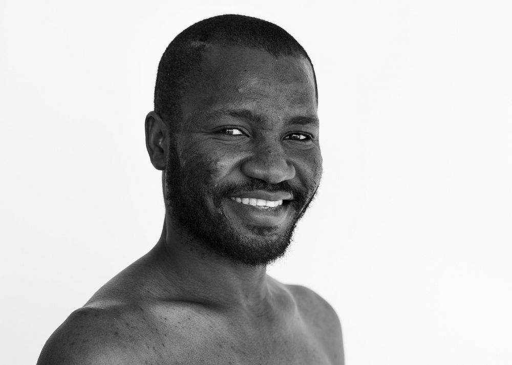 Adult Man Smile Happiness Face Expression Studio Portrait