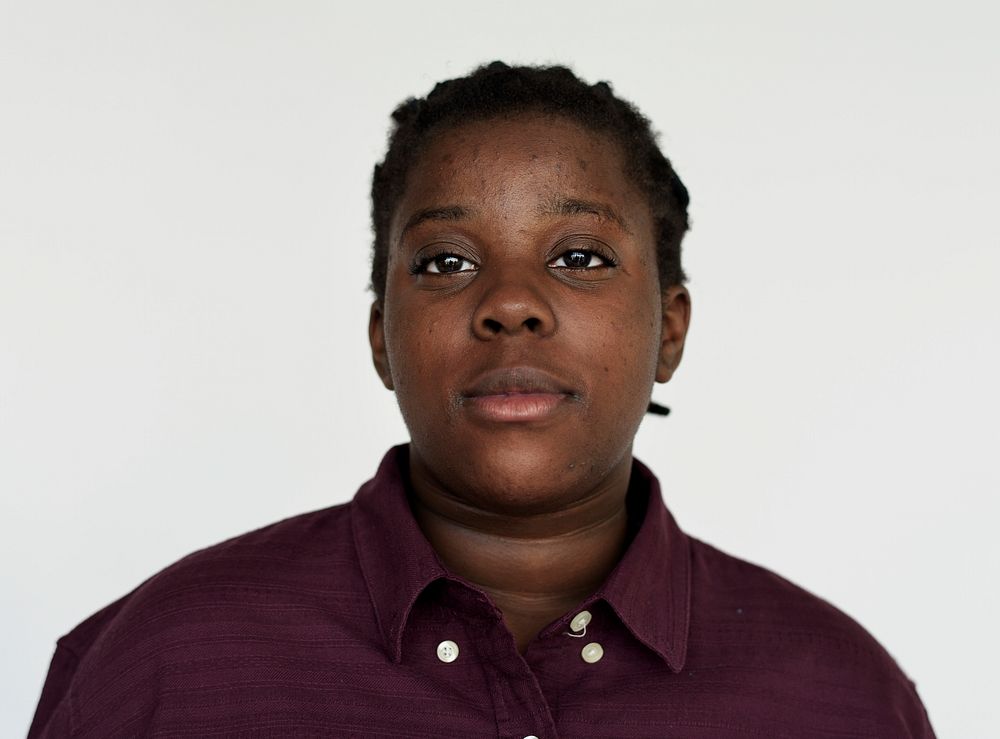 Portrait of an African girl with braids