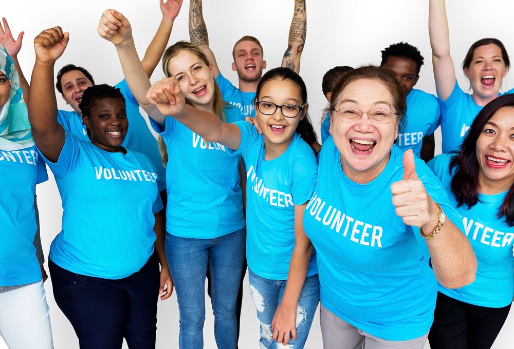 Group of Diverse People as Donation Community Service Volunteer