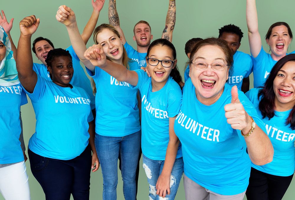 Group of Diverse People as Donation Community Service Volunteer