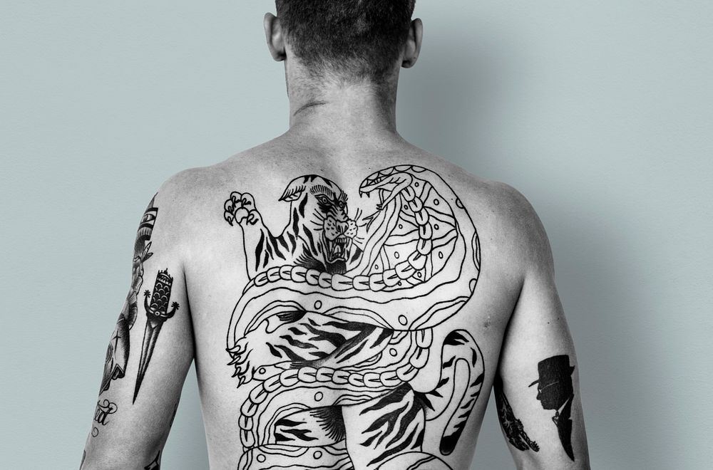 Man close up back view photoshoot