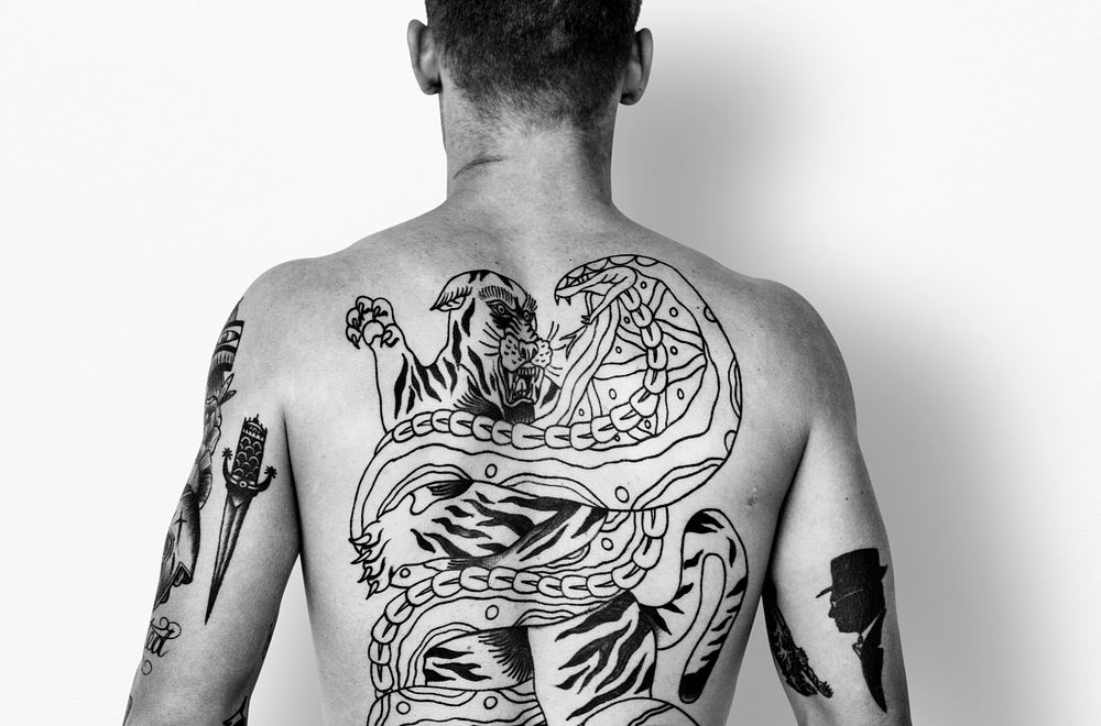 Man close up back view photoshoot