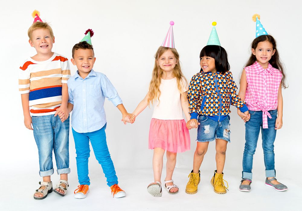 Diverse children shoot