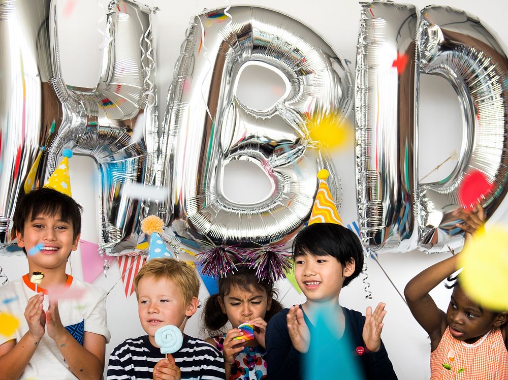 Young children attending a birthday party