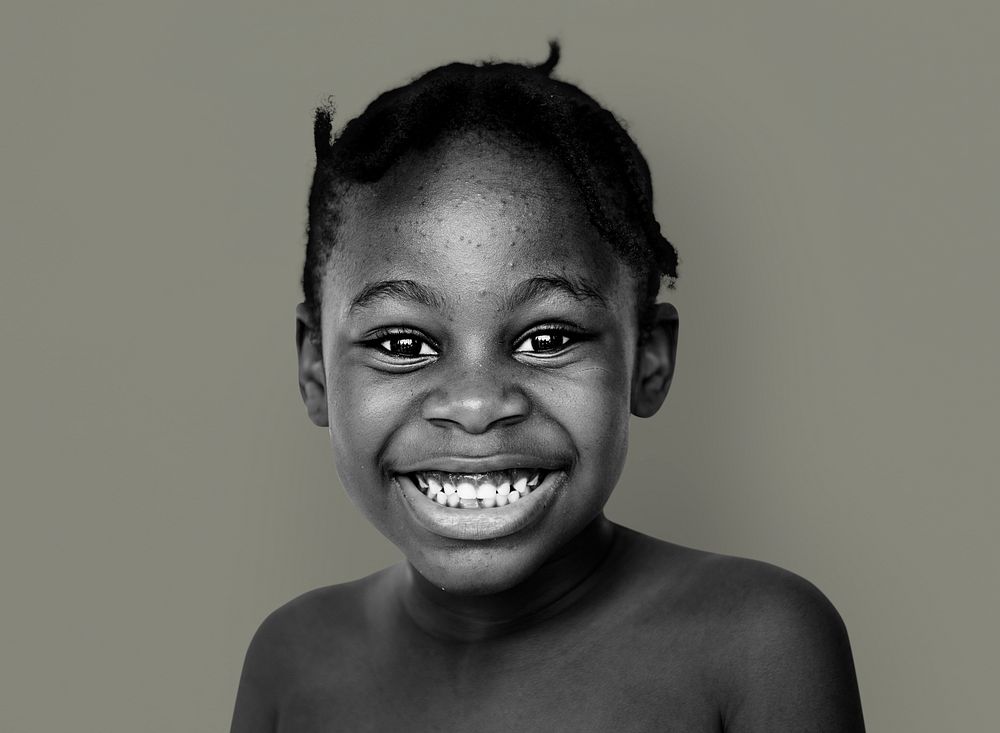 African kid portrait shoot with smiling expression