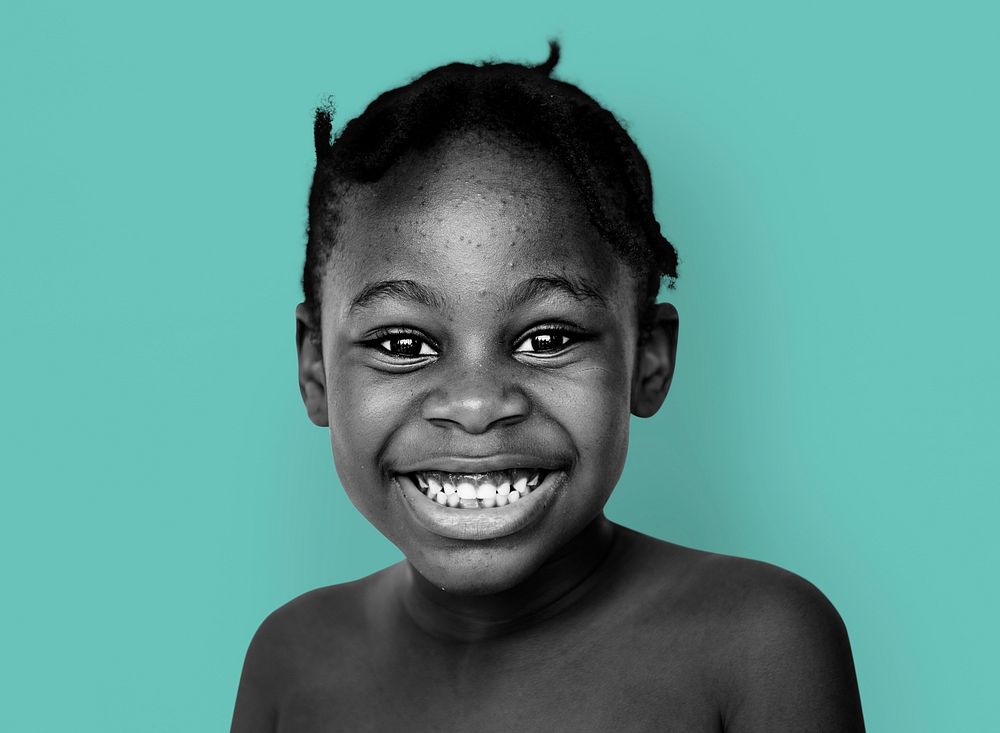 African kid portrait shoot with smiling expression