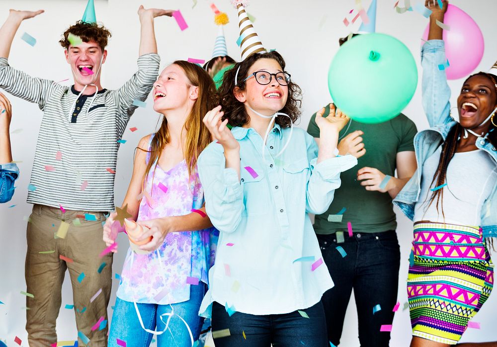 Group of teenagers enjoying a party