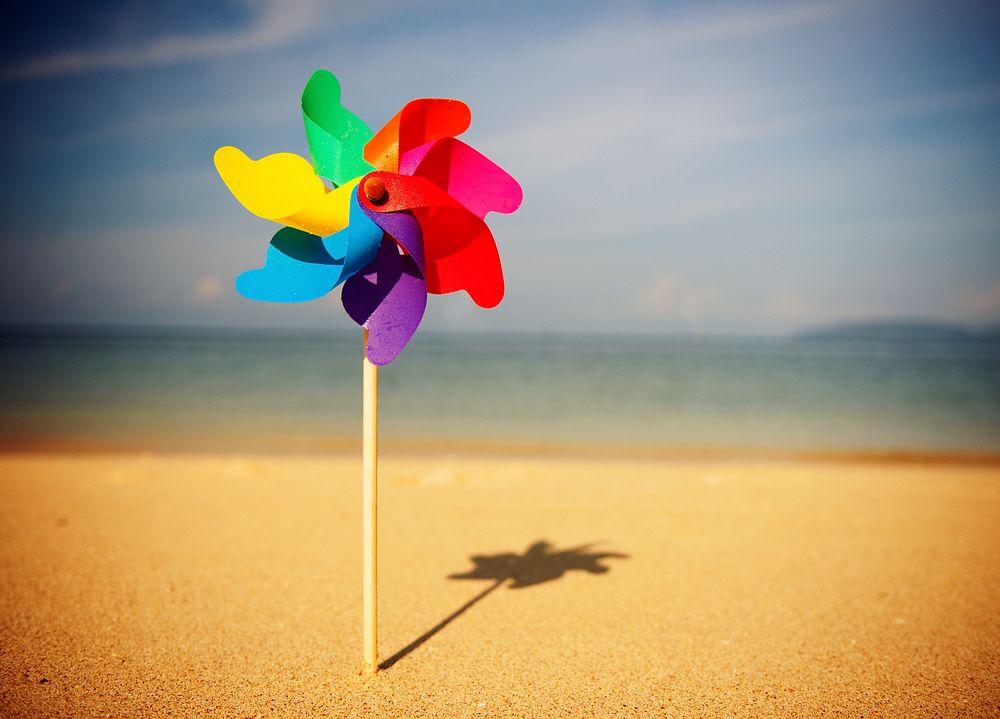 Pinwheels on the beach