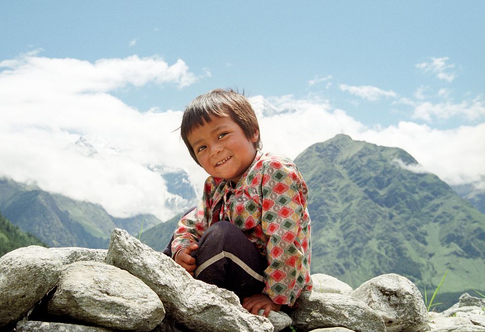 A boy smiling at the camera, Nepal